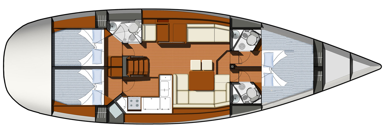 Athenian Yachts--S/Y Nefeli II, Jeanneau Sun Odyssey 50 Deck Saloon 2012